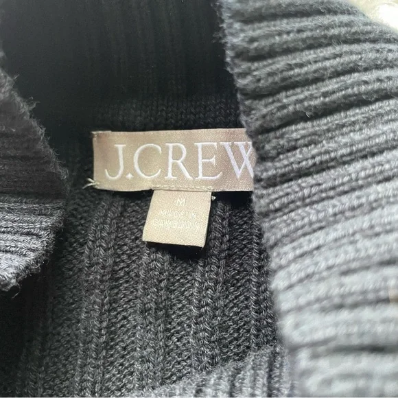 J. Crew Black Short-Sleeve Ribbed Turtleneck Sweater - Picture 3 of 8